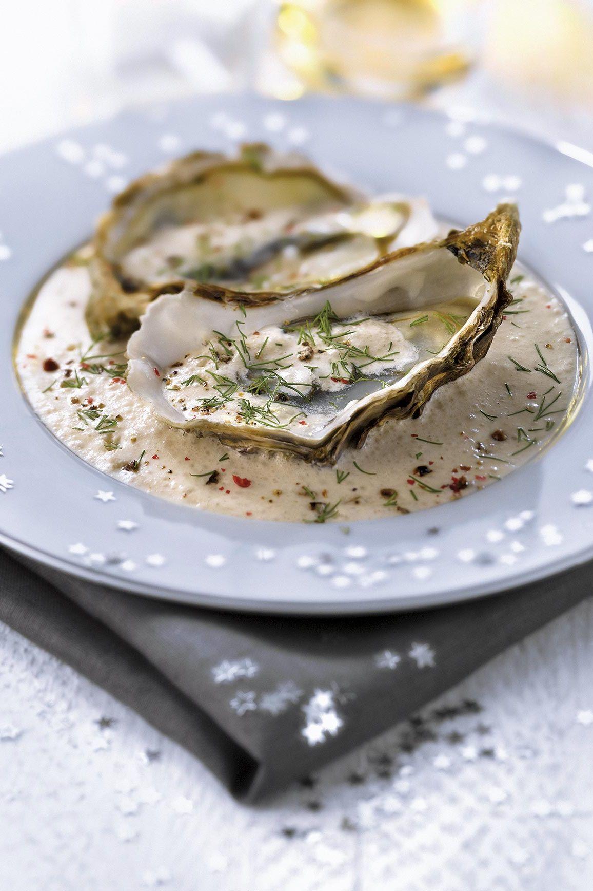 huîtres à la crème de chou-fleur truffée