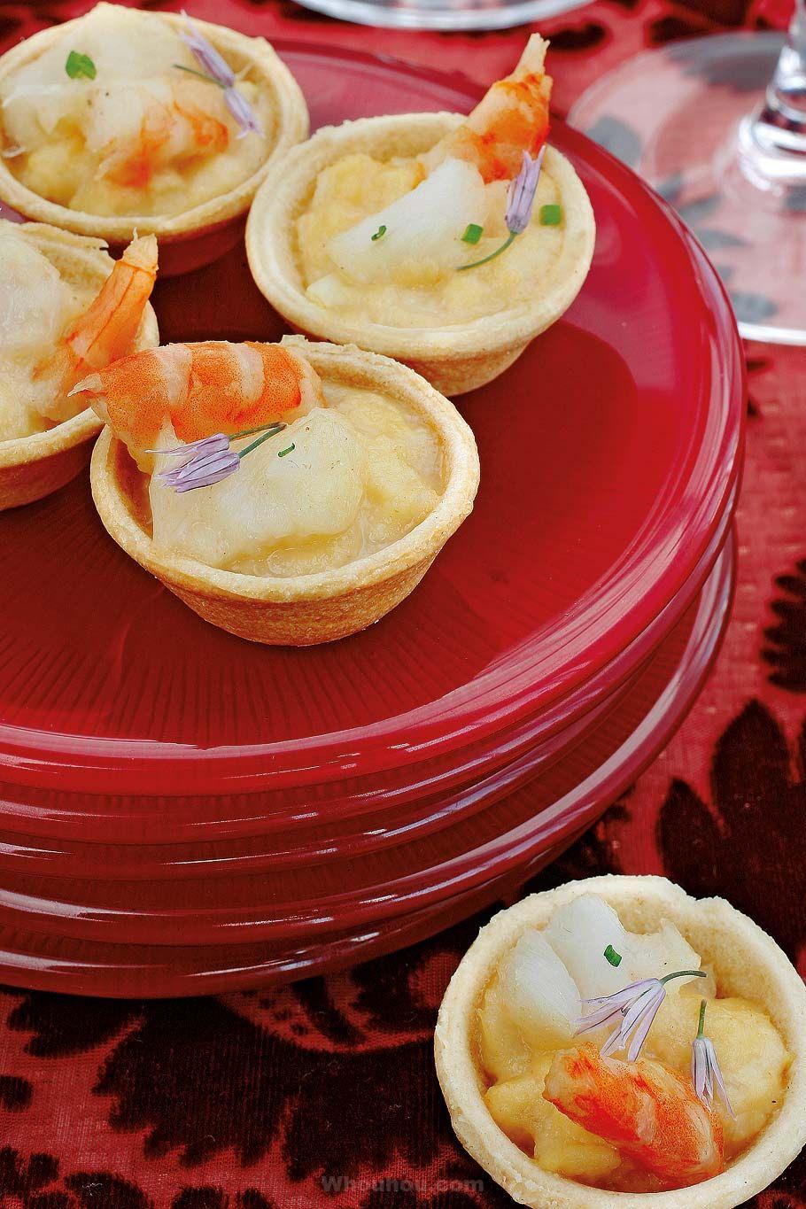 tartelettes de lotte et crevettes